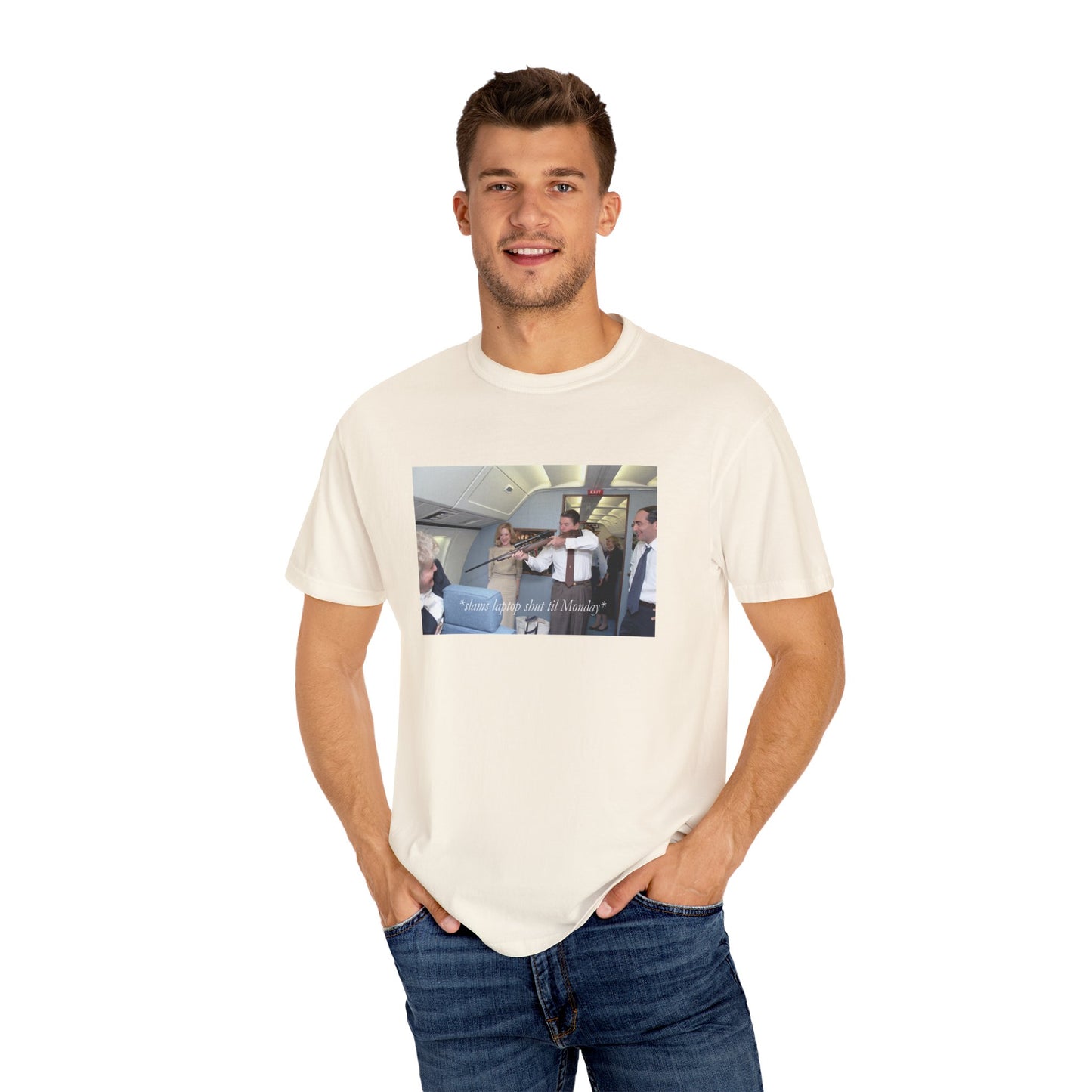 Reagan on Plane Tee
