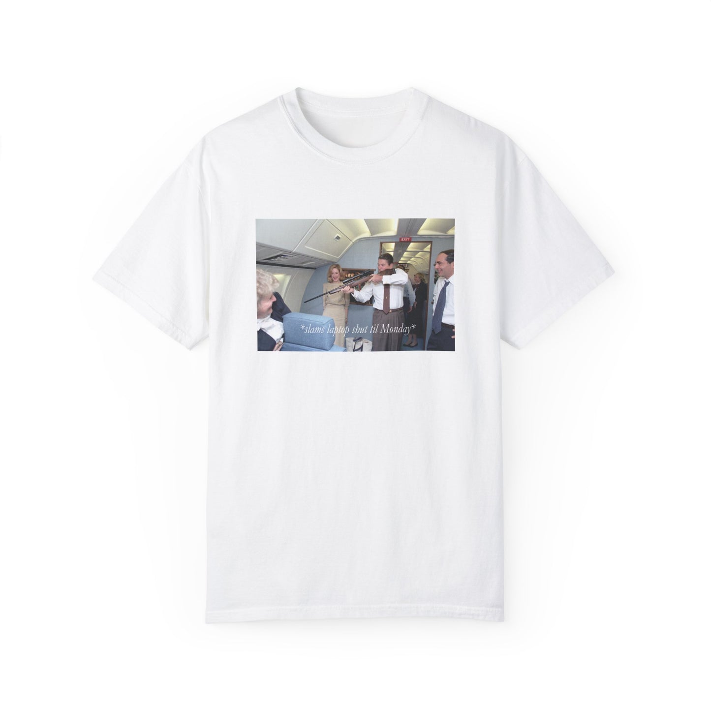 Reagan on Plane Tee