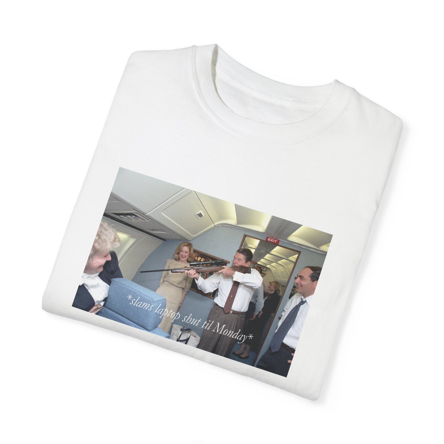 Reagan on Plane Tee
