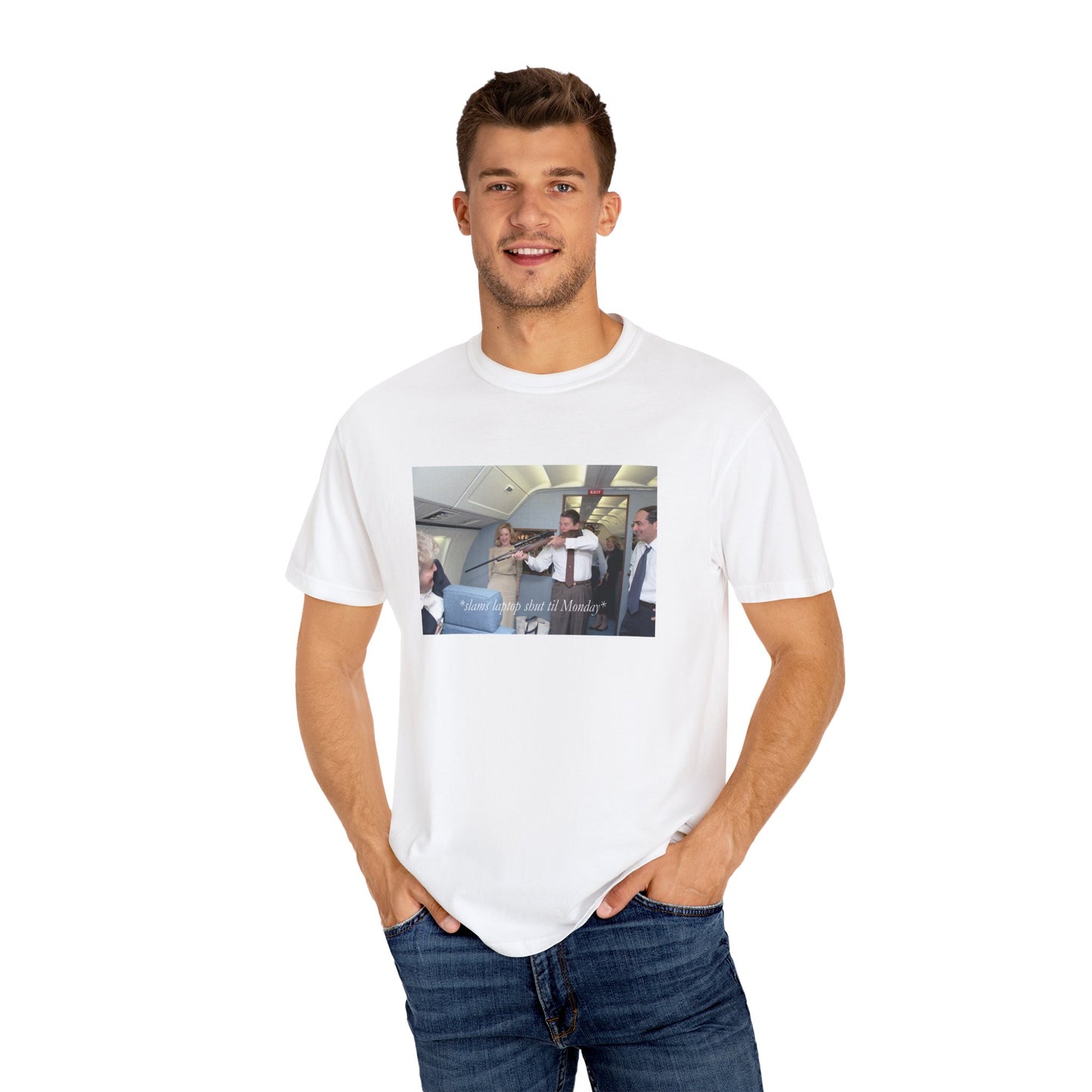Reagan on Plane Tee