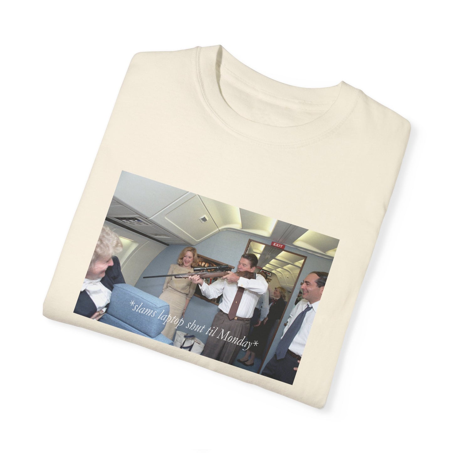 Reagan on Plane Tee