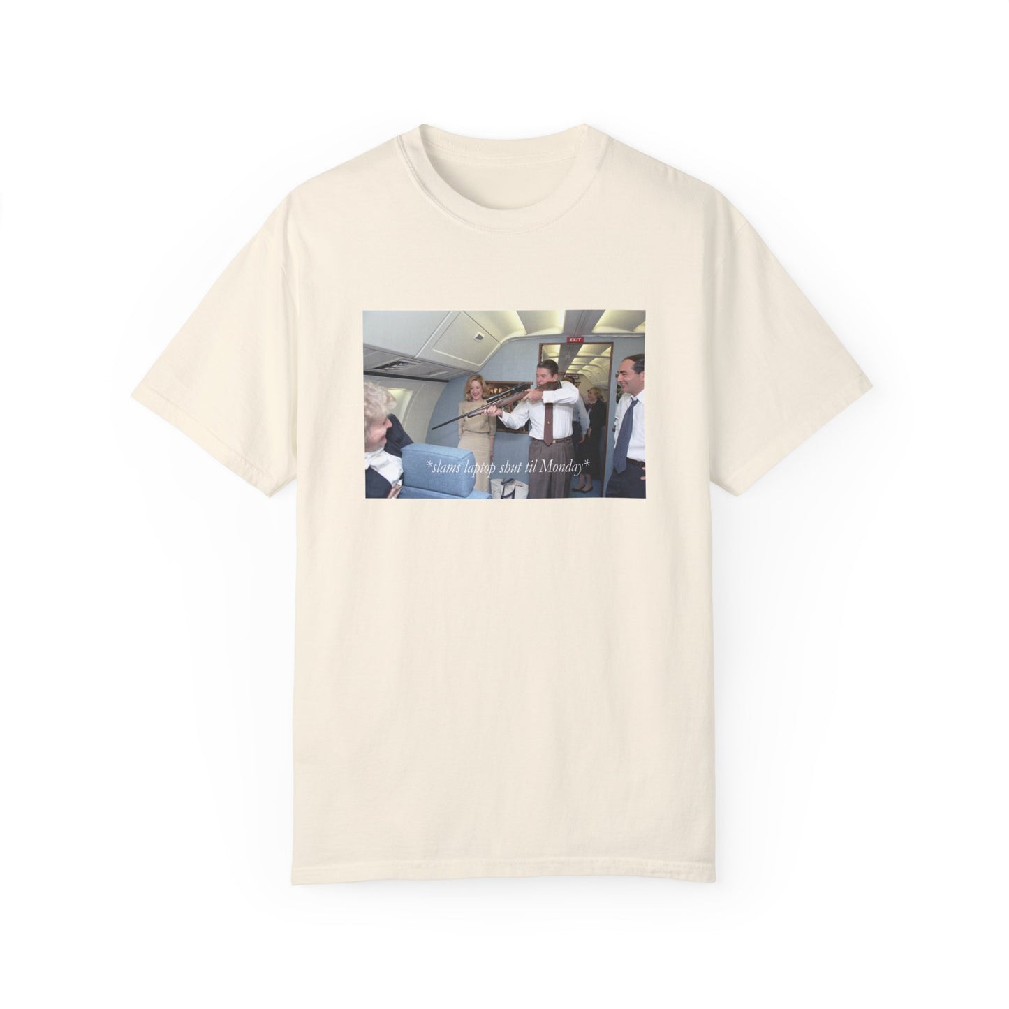 Reagan on Plane Tee