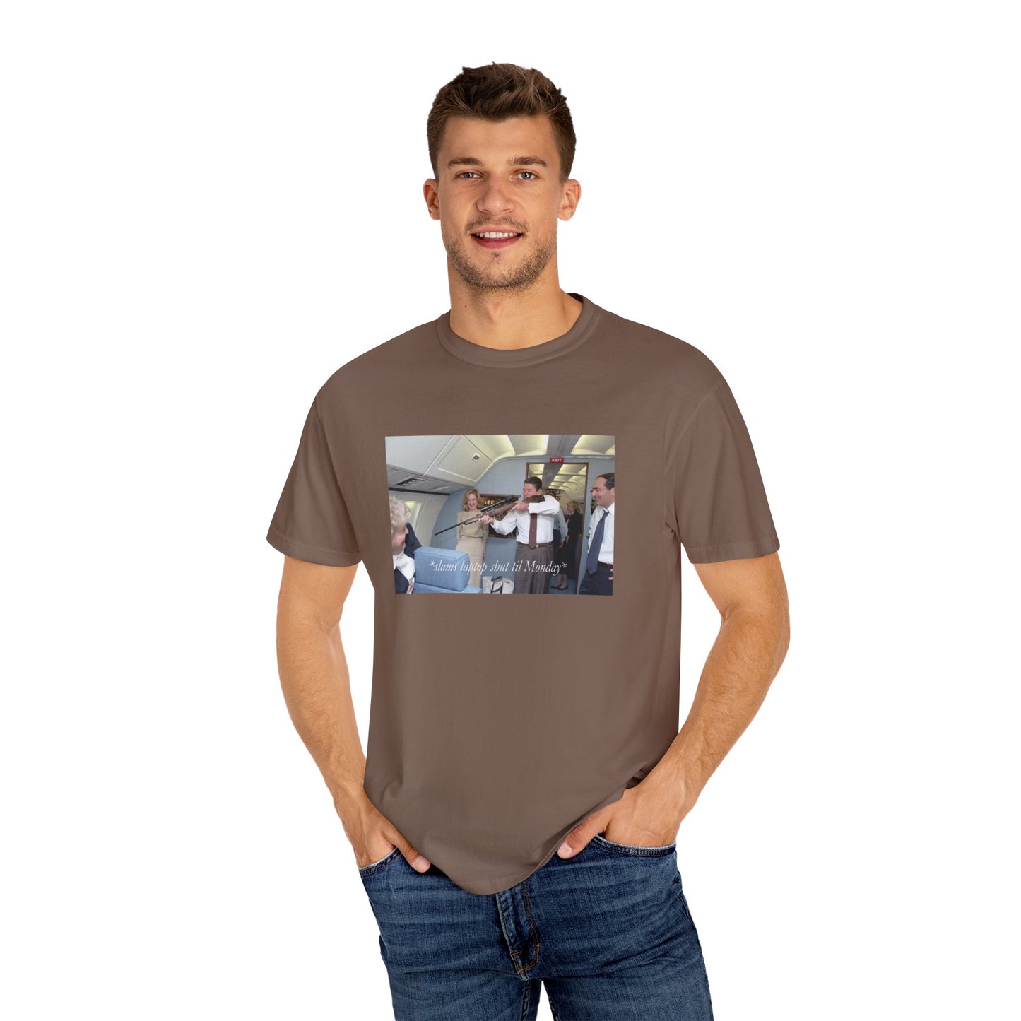 Reagan on Plane Tee