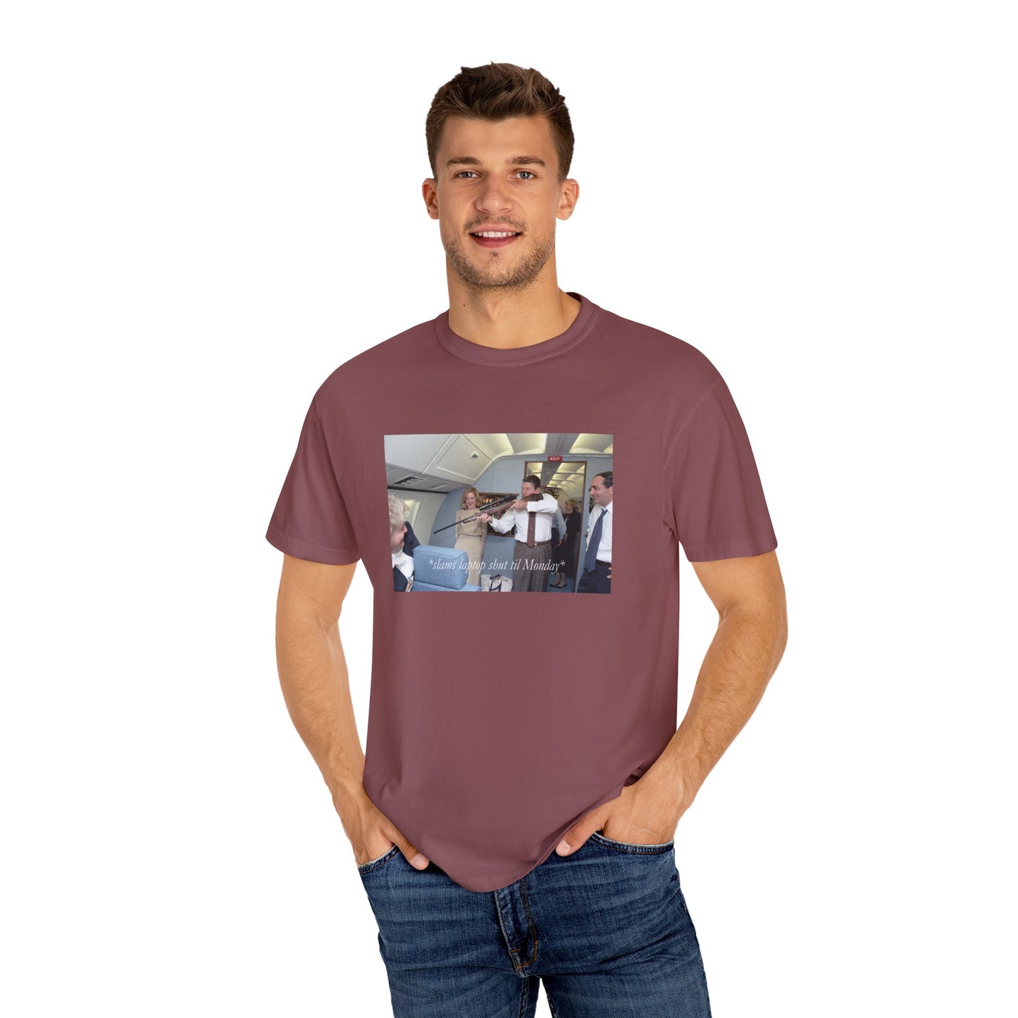 Reagan on Plane Tee