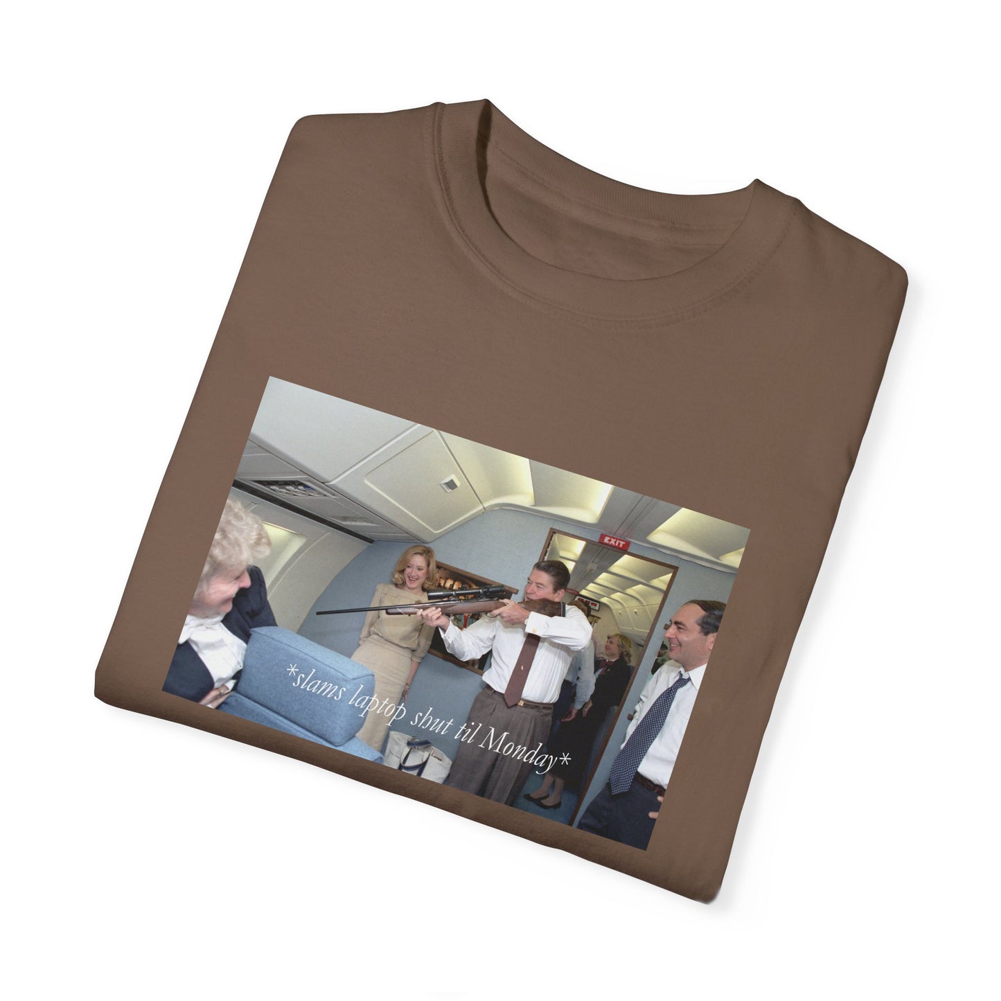 Reagan on Plane Tee