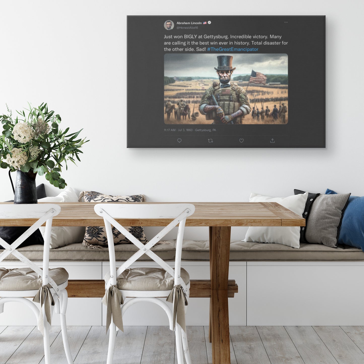 LINCOLN Victory Print on Canvas
