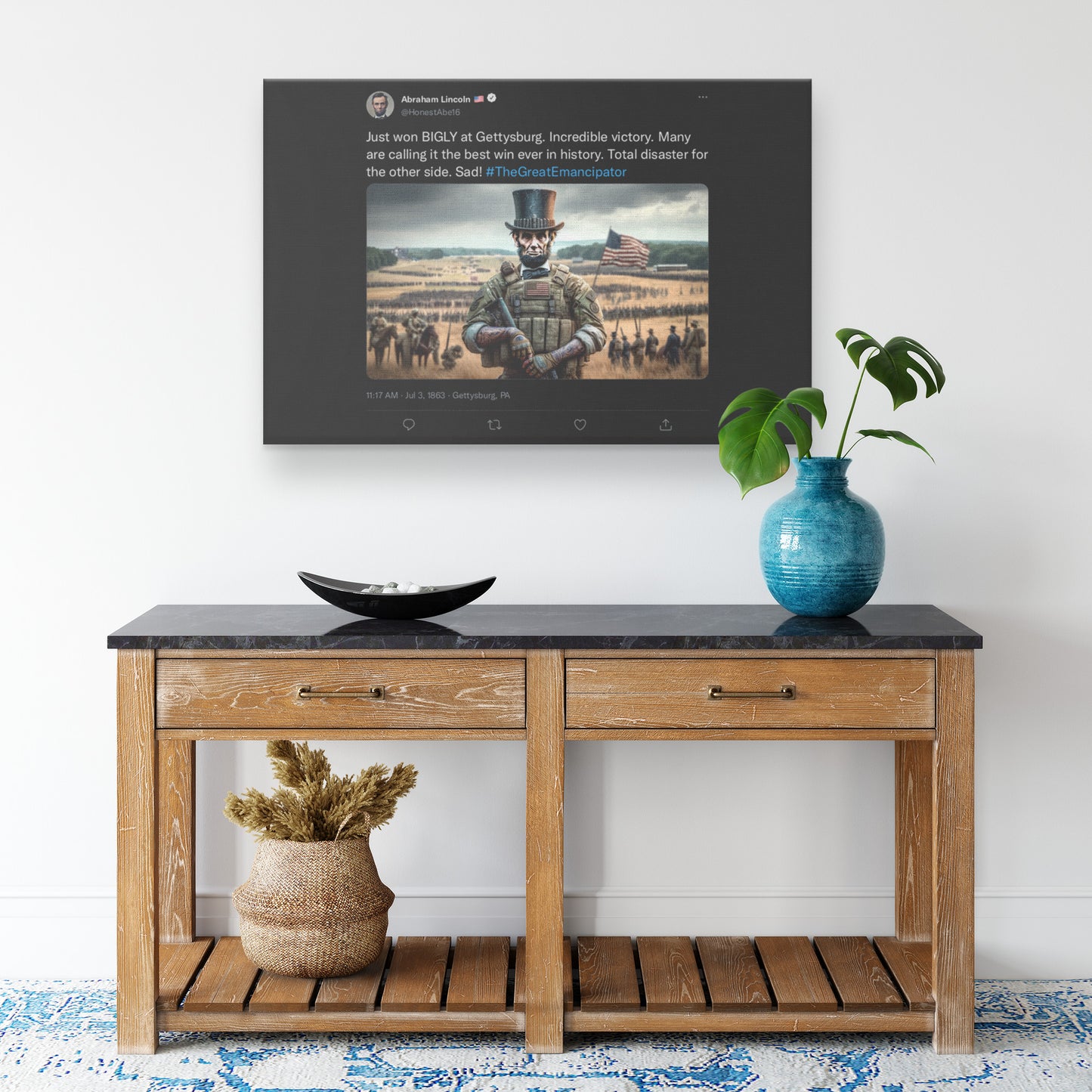LINCOLN Victory Print on Canvas
