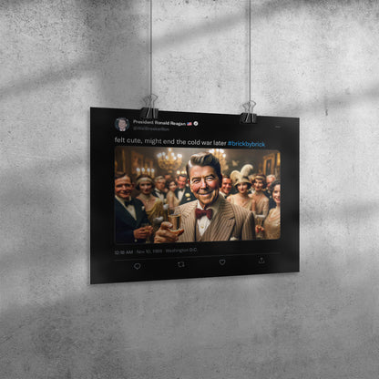 REAGAN Berlin Wall Poster