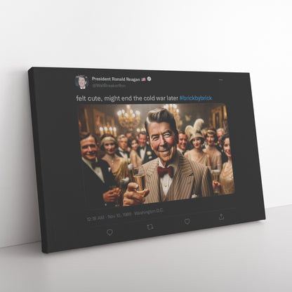 REAGAN Berlin Wall Print on Canvas