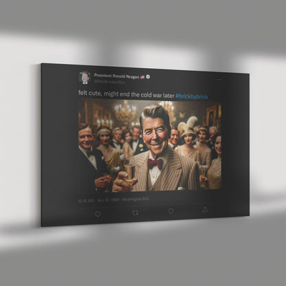 REAGAN Berlin Wall Print on Canvas