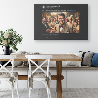 REAGAN Berlin Wall Print on Canvas